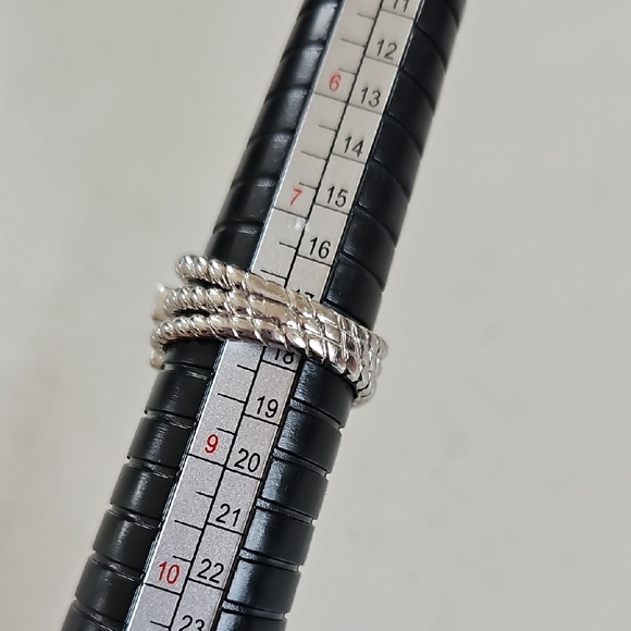 Sterling Silver 925 Green Gemstone Cluster Ring Size 8 - Statement Piece - Picture 4 of 9